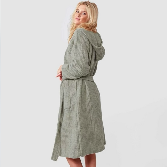 Ribbed Hooded Robe - Boulder