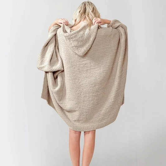 Chenille Poncho Wearable Blanket