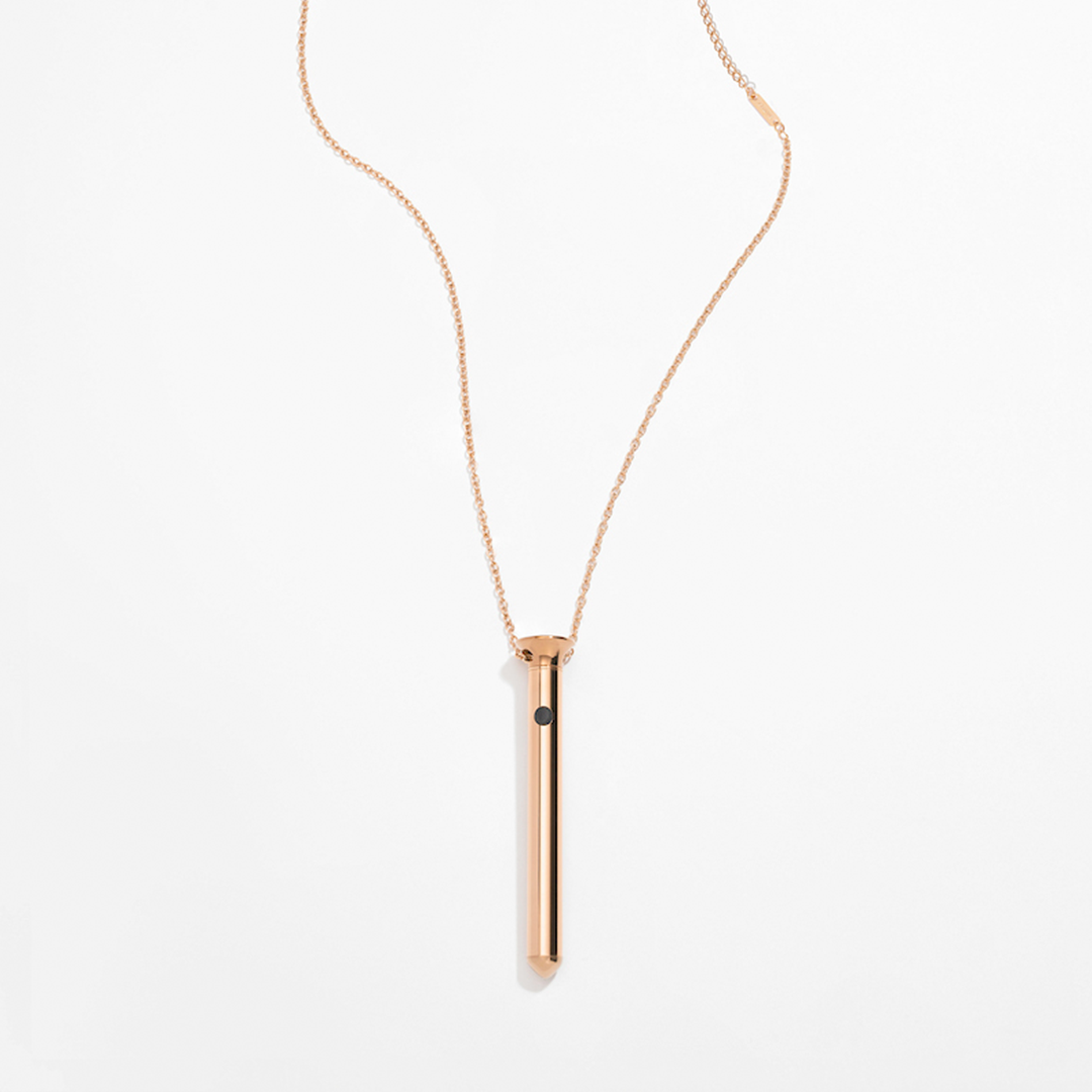 Crave Vibrational Tool Rose Gold Necklace Mini Vesper