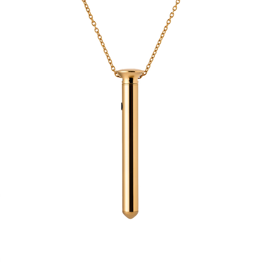 Crave Vibrational Tool Yellow Gold Necklace Mini Vesper