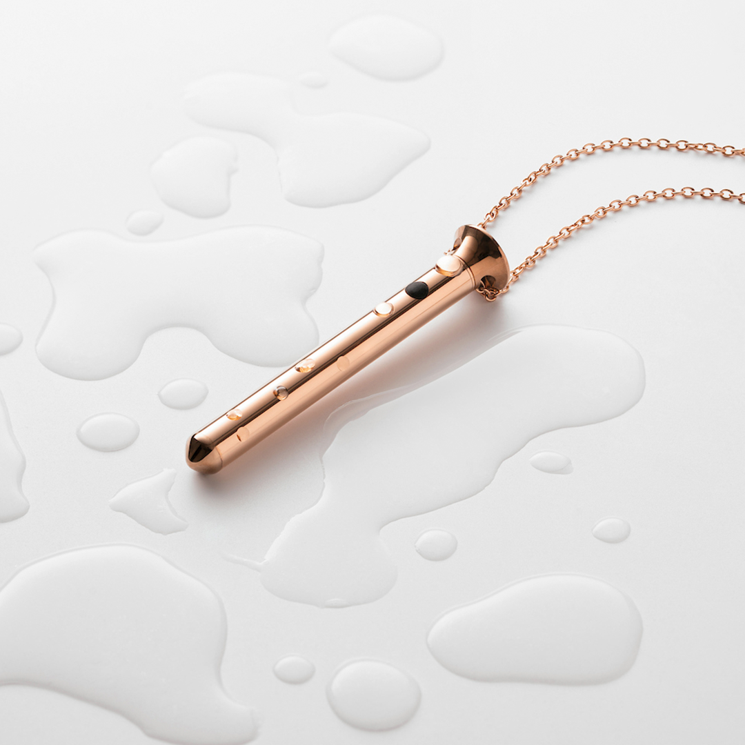 Crave Vibrational Tool Rose Gold Necklace Mini Vesper