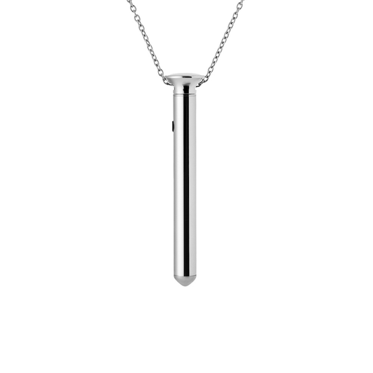 Crave Vibrational Tool Silver Necklace Mini Vesper