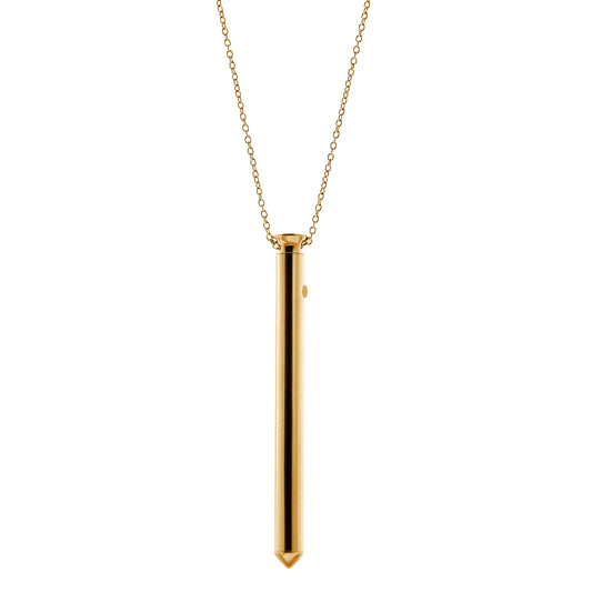 Crave Vibrational Tool Yellow Gold Necklace