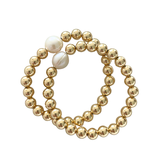 14K Gold Filled Bracelet with Freshwater Pearl