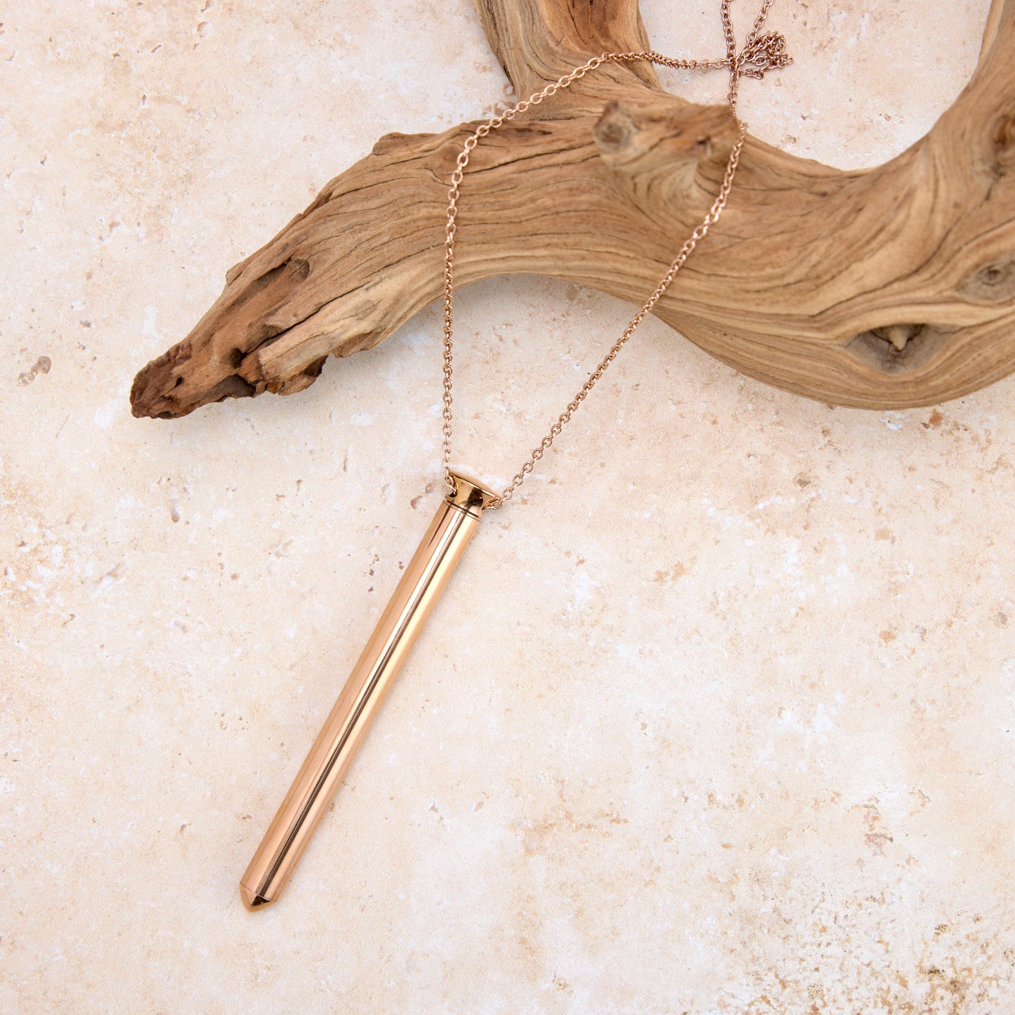Crave Vibrational Tool Rose Gold Necklace