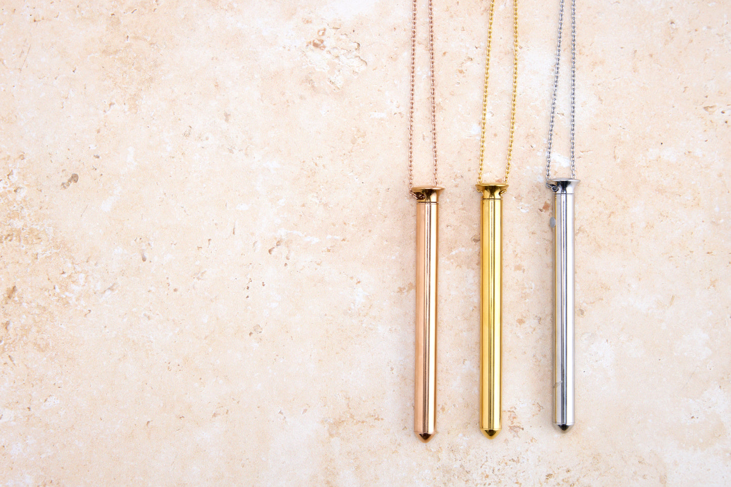 Crave Vibrational Tool Rose Gold Necklace